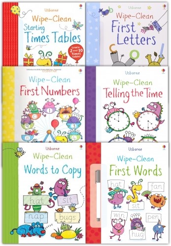 Wipe Clean Learn to Write (6 Books) Collection Set With Marker Pen
