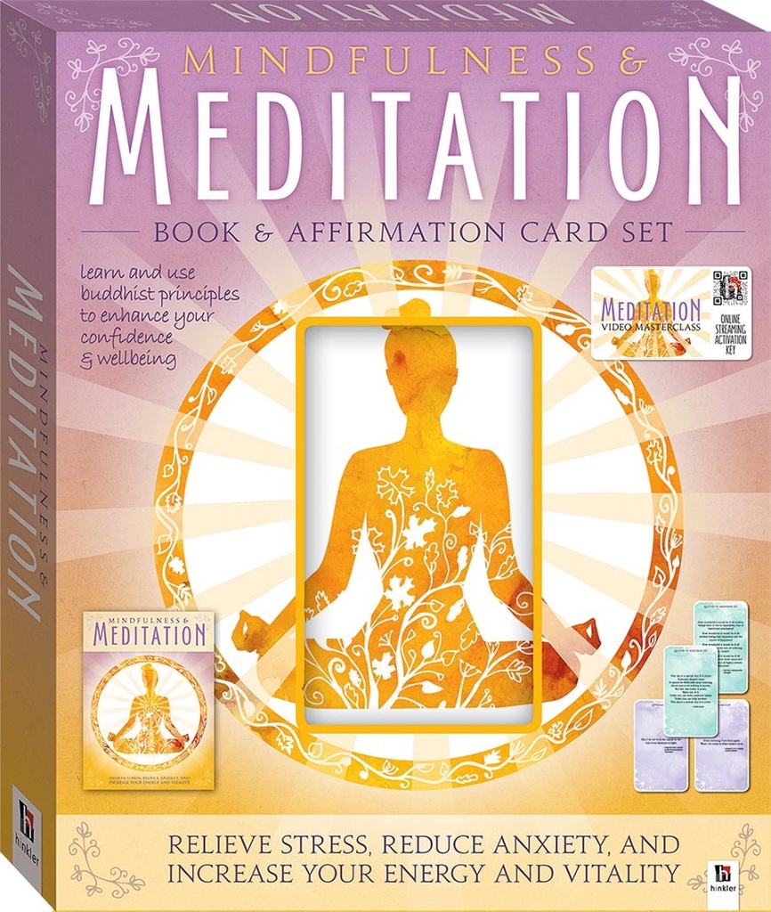 Mindfulness and Meditation Book and Affirmation Card Set
