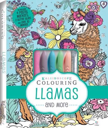 Kaleidoscope Pastel Colouring Kit Llamas and More
