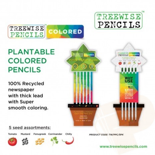 Plant A Pencil 5 pack coloured Treewise