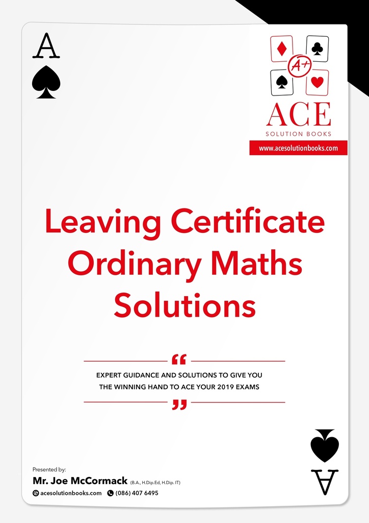 [ACEMATHSLCOL] Maths Solutions LC OL ACE Solutions