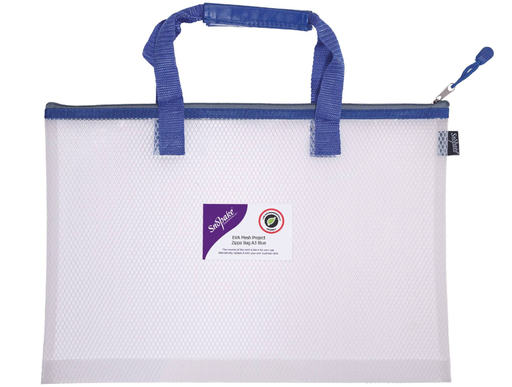 [5017303222362] Mesh Bag A3 With Handle Eva Project Zippa Bag A3 Blue