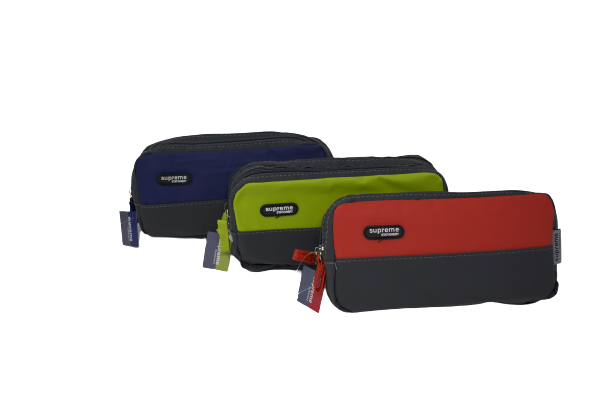 [5391539550162] Double Pencil Case Wax Dark