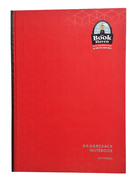 [5391539551350] Hardback A4 160pg (Red) Bh-1350 Book Haven