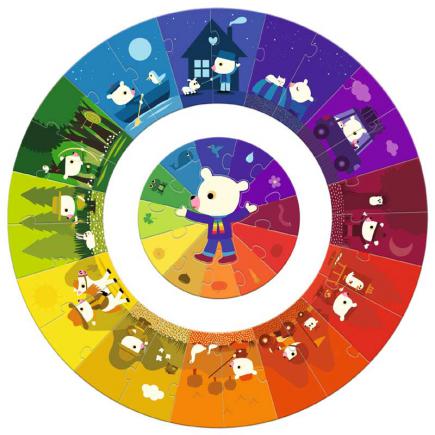 Colours Giant Circle Puzzle by Djeco