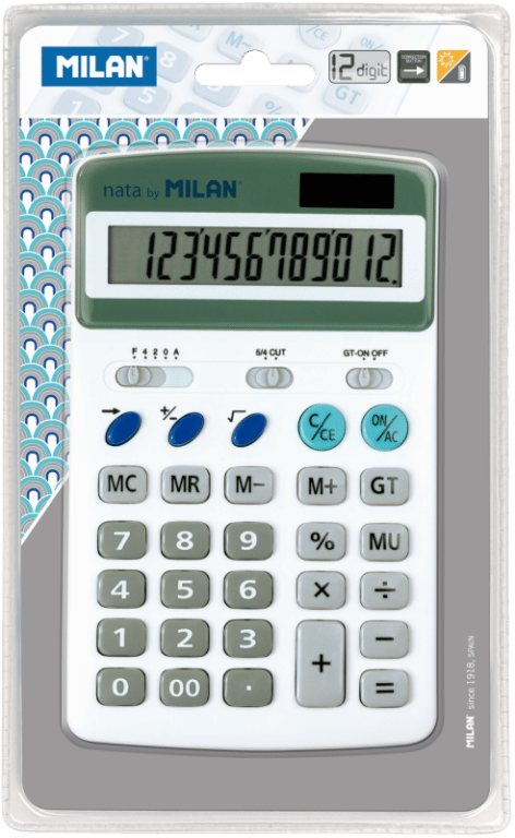 [8411574021681] Calculator Blister 12 Digit Milan