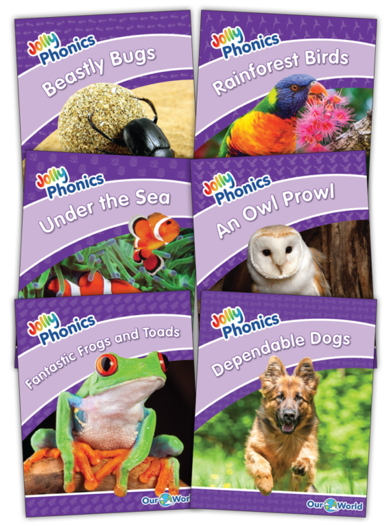 [9781844147113] Jolly Phonics Readers, Our World Nonfiction, Purple Level (pack of 6)