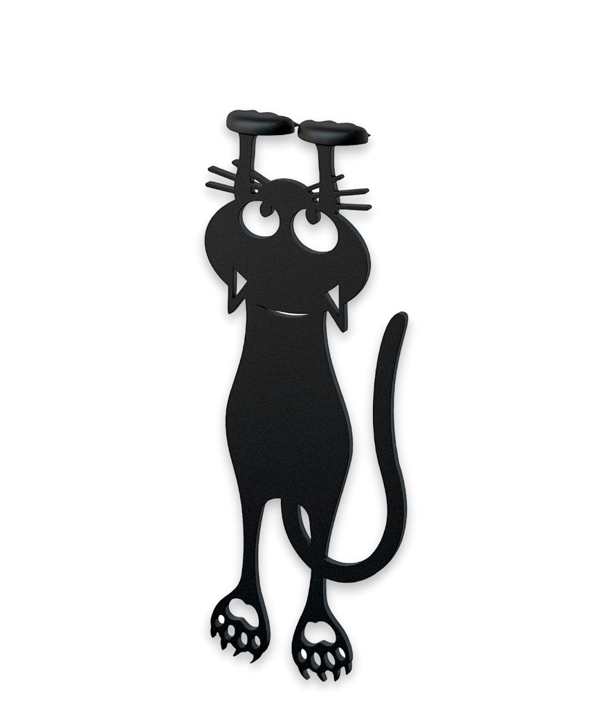 Bookmark - Curious Cat - Black