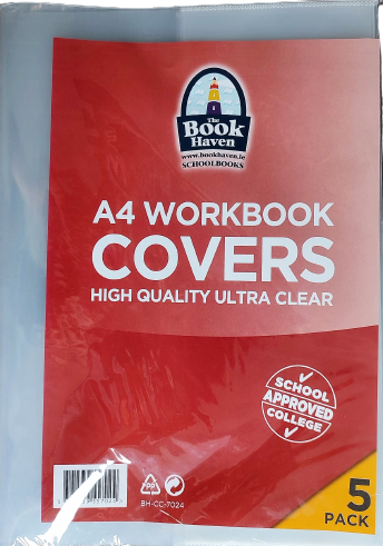 Copy Covers A4 5 Pack (Workbook Covers)  Book Haven BH-CC-7024