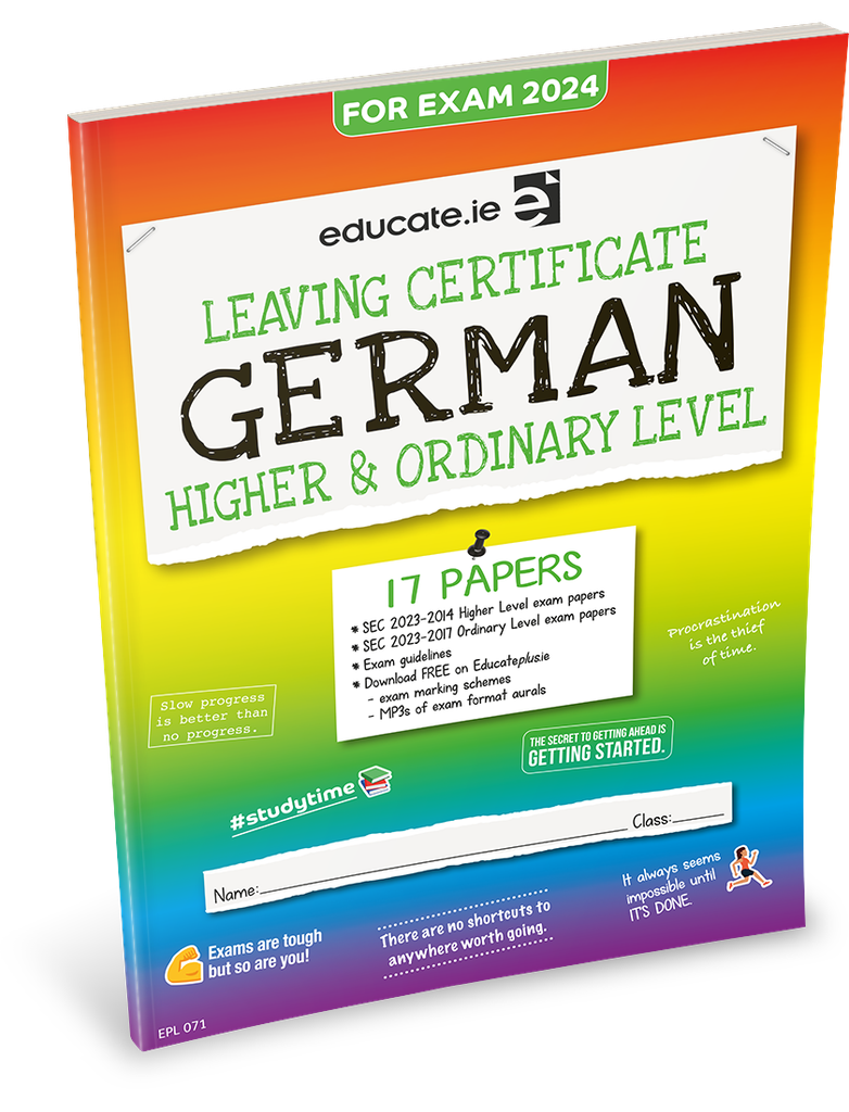 [9781915595485] [OLD EDITION] Educate.ie LC German HL & OL Exam Papers 2024