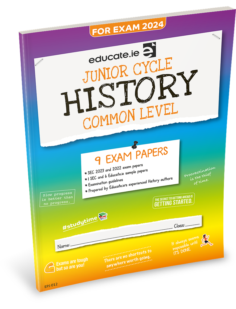 [9781915595645] [OLD EDITION] Educate.ie JC History Common Level Exam Papers 2024