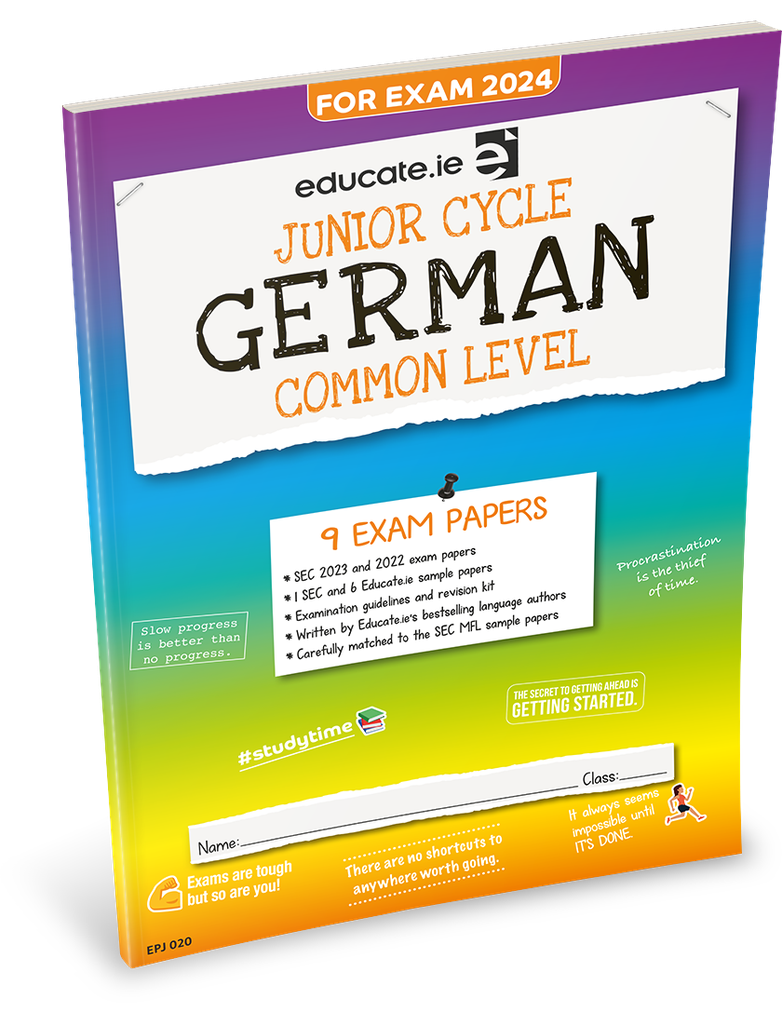 [9781915595690] [OLD EDITION] Educate.ie JC German Common Level Exam Papers 2024
