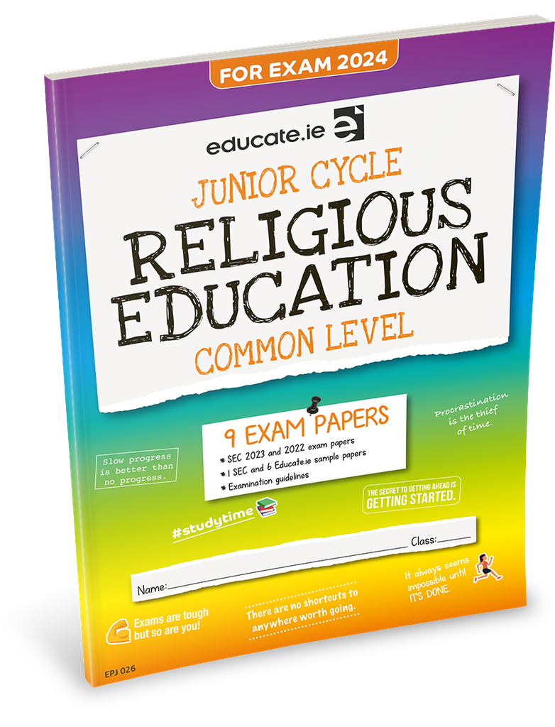 [9781915595720] [OLD EDITION] Educate.ie JC Religious Education Common Level Exam Papers 2024