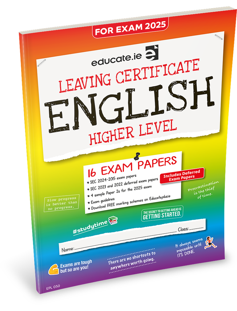 [9781916832336] [OLD EDITION] Educate.ie LC English HL Exam Papers 2025