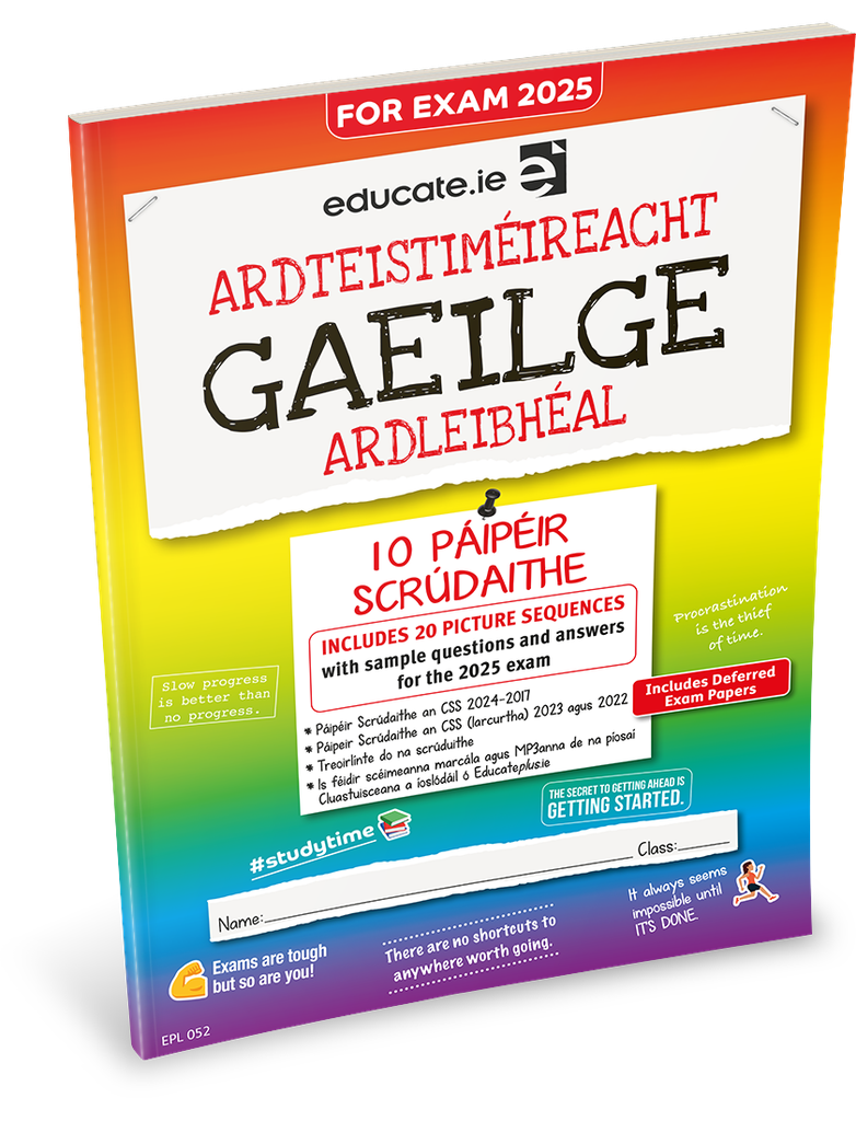 [9781916832350] [OLD EDITION] Educate.ie LC Gaeilge HL Exam Papers 2025