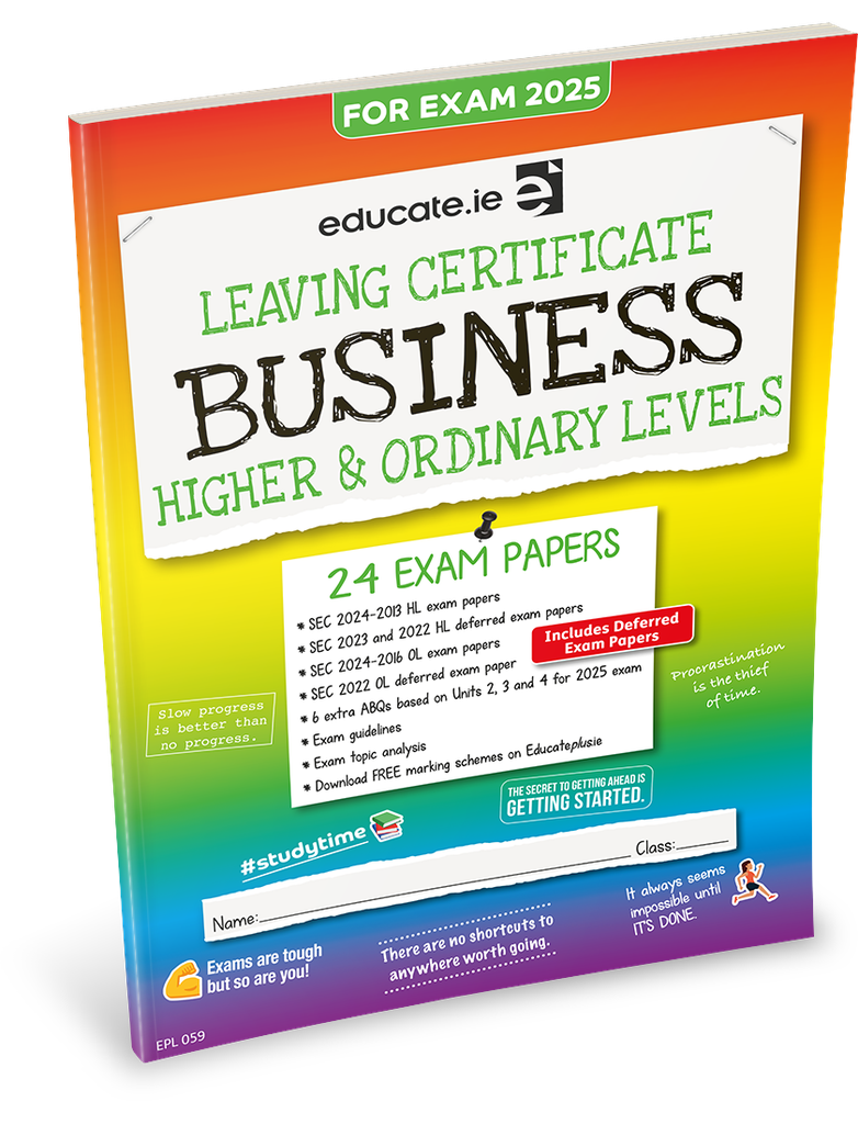 [9781916832435] [OLD EDITION] Educate.ie LC Business HL & OL Exam Papers 2025