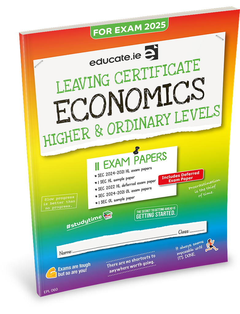 [9781916832442] [OLD EDITION] Educate.ie LC Economics HL & OL Exam Papers 2025