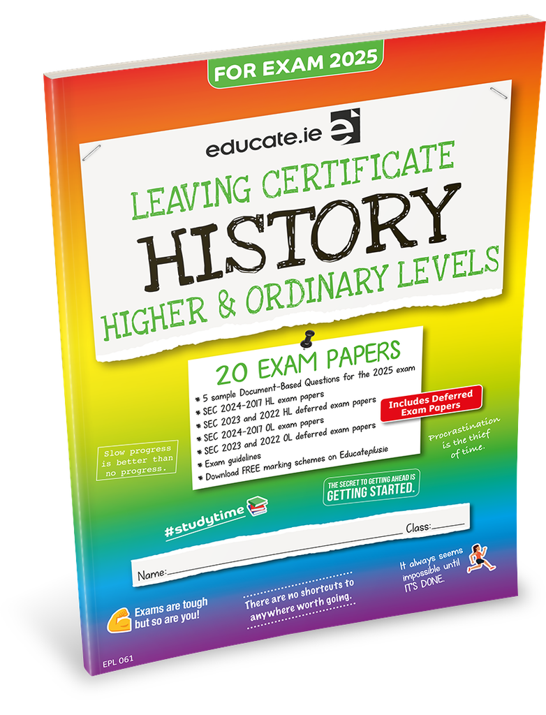 [9781916832459] [OLD EDITION] Educate.ie LC History HL & OL Exam Papers 2025