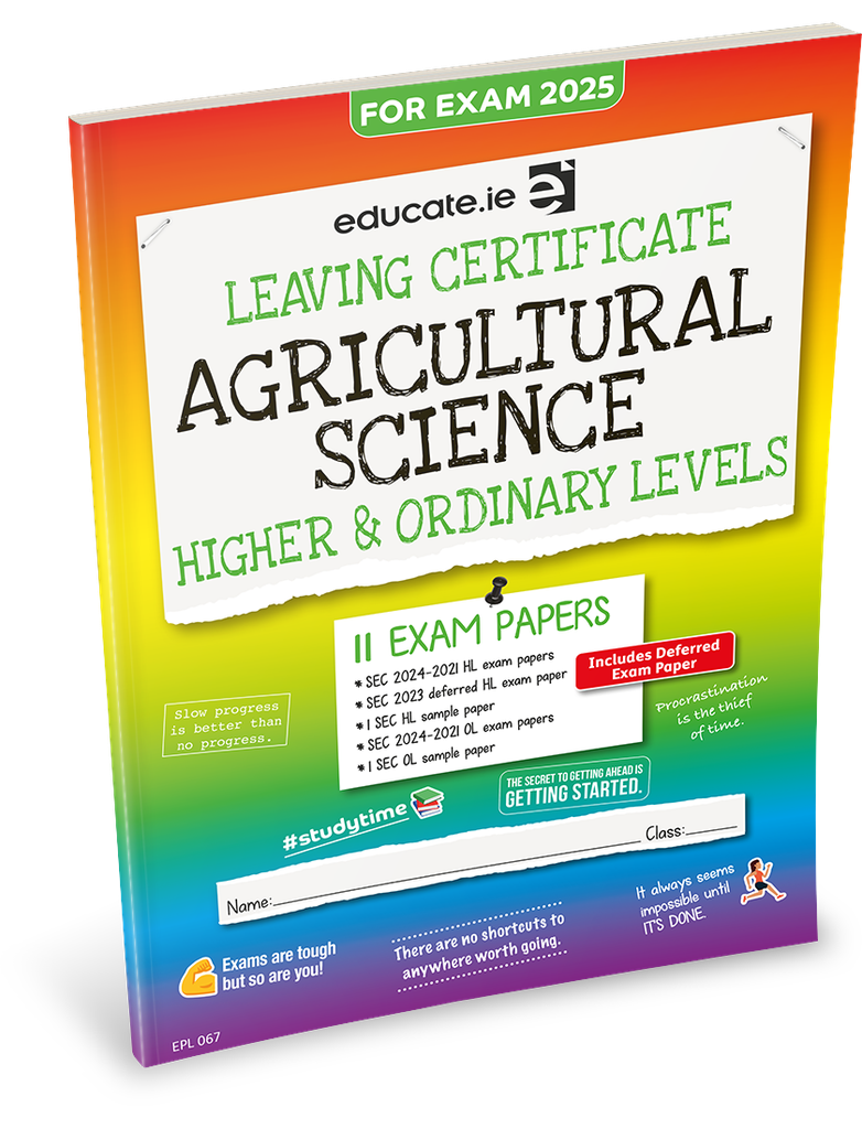 [9781916832510] [OLD EDITION] Educate.ie LC Agricultural Science HL & OL Exam Papers 2025