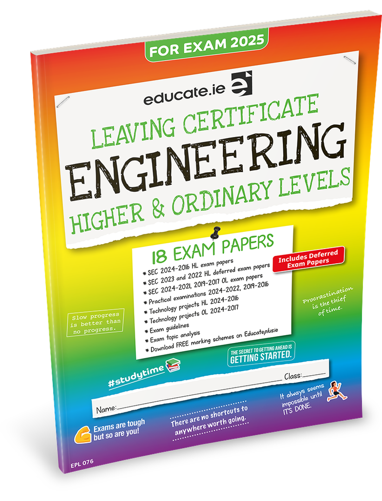 [9781916832596] [OLD EDITION] Educate.ie LC Engineering HL & OL Exam Papers 2025