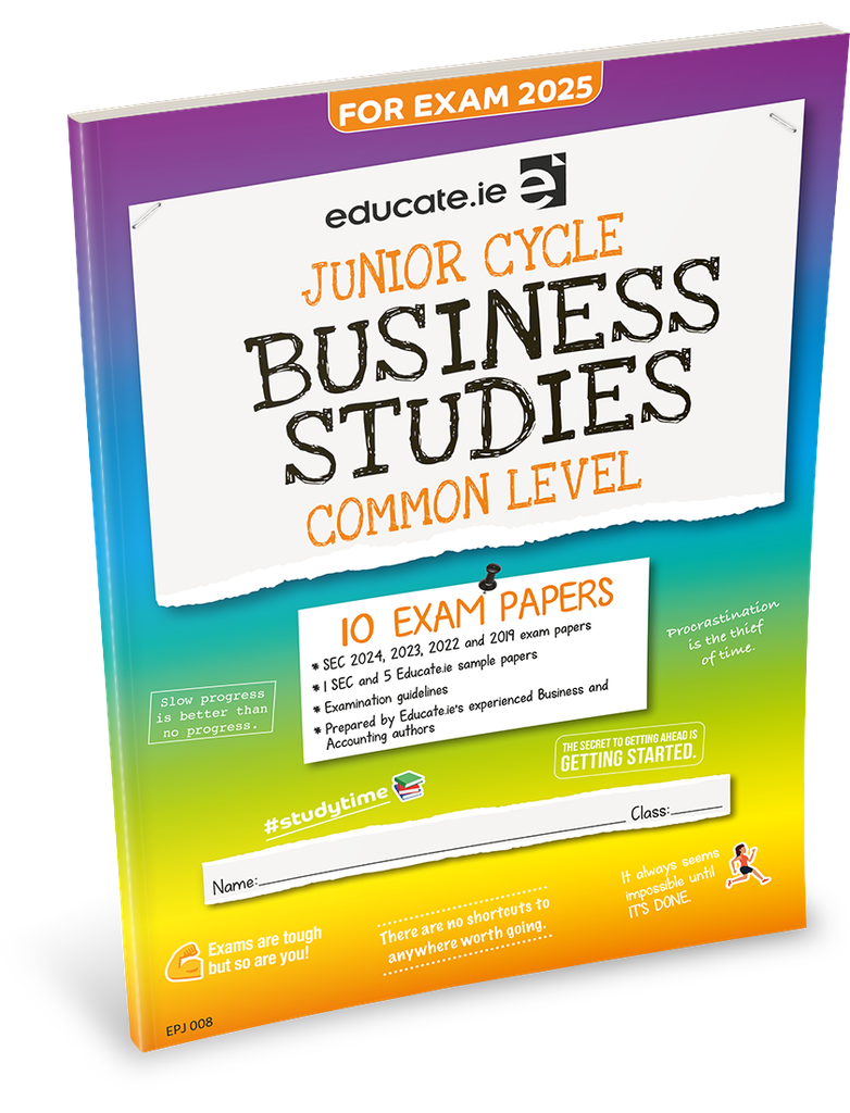 [9781916832220] [OLD EDITION] Educate.ie JC Business Studies Common Level Exam Papers 2025