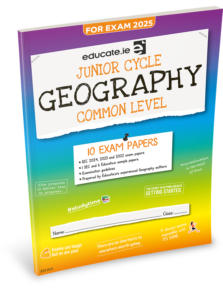 [9781916832244] [OLD EDITION] Educate.ie JC Geography Common Level Exam Papers 2025