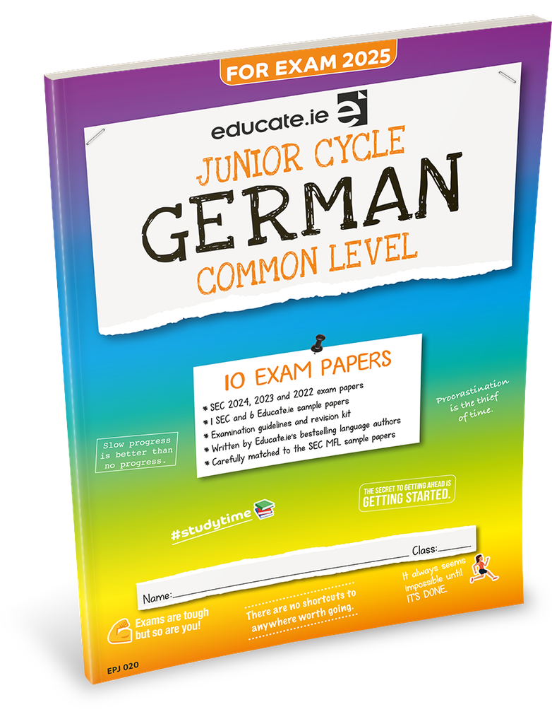 [9781916832282] [OLD EDITION] Educate.ie JC German Common Level Exam Papers 2025