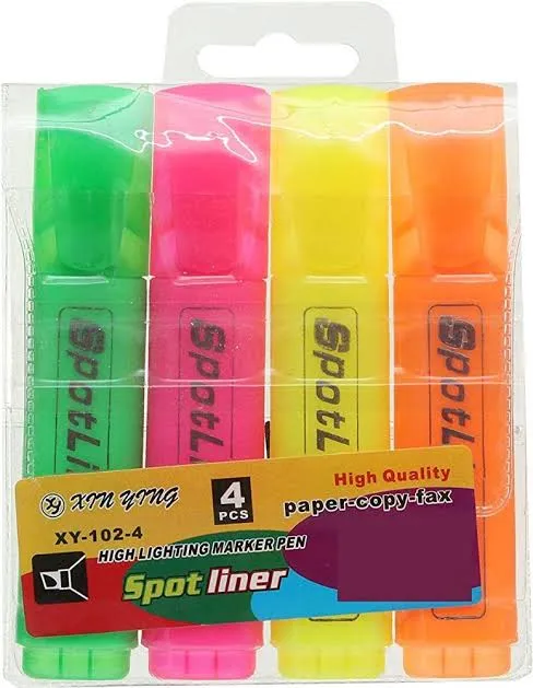 [6971643180234] Highlighter 4pk Sport Liner YS-902-4 BYBYS