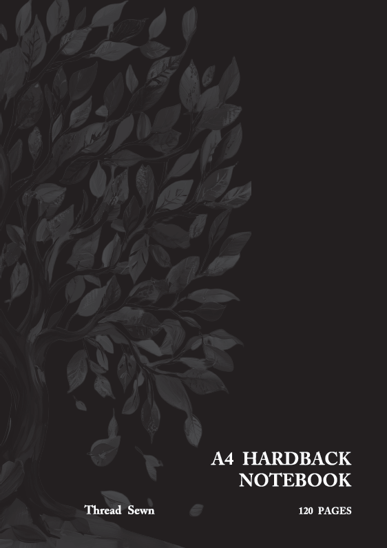 [5391204487038] Hardback A4 120pg Black BH-7038