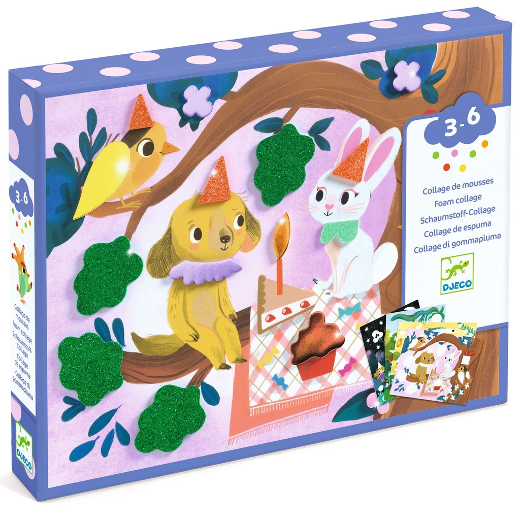 [3070900000674] Foam Collage – Sparkling Parties - Djeco