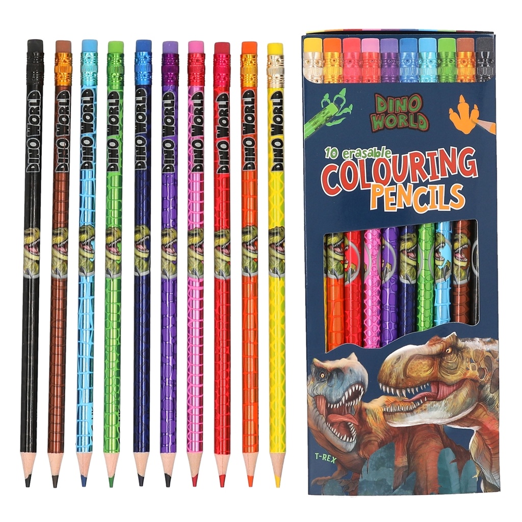 [4010070701208] Dino World Erasable Colouring Pencils