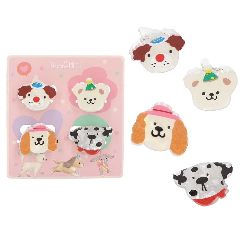 [4010070736750] Princess Mimi Hair Clips With Print