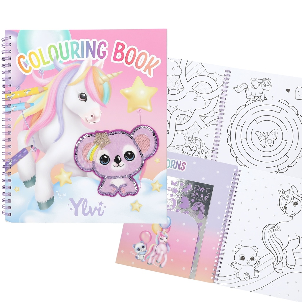 [4010070703097] Ylvi Colouring Book With Unicorn And Sequins