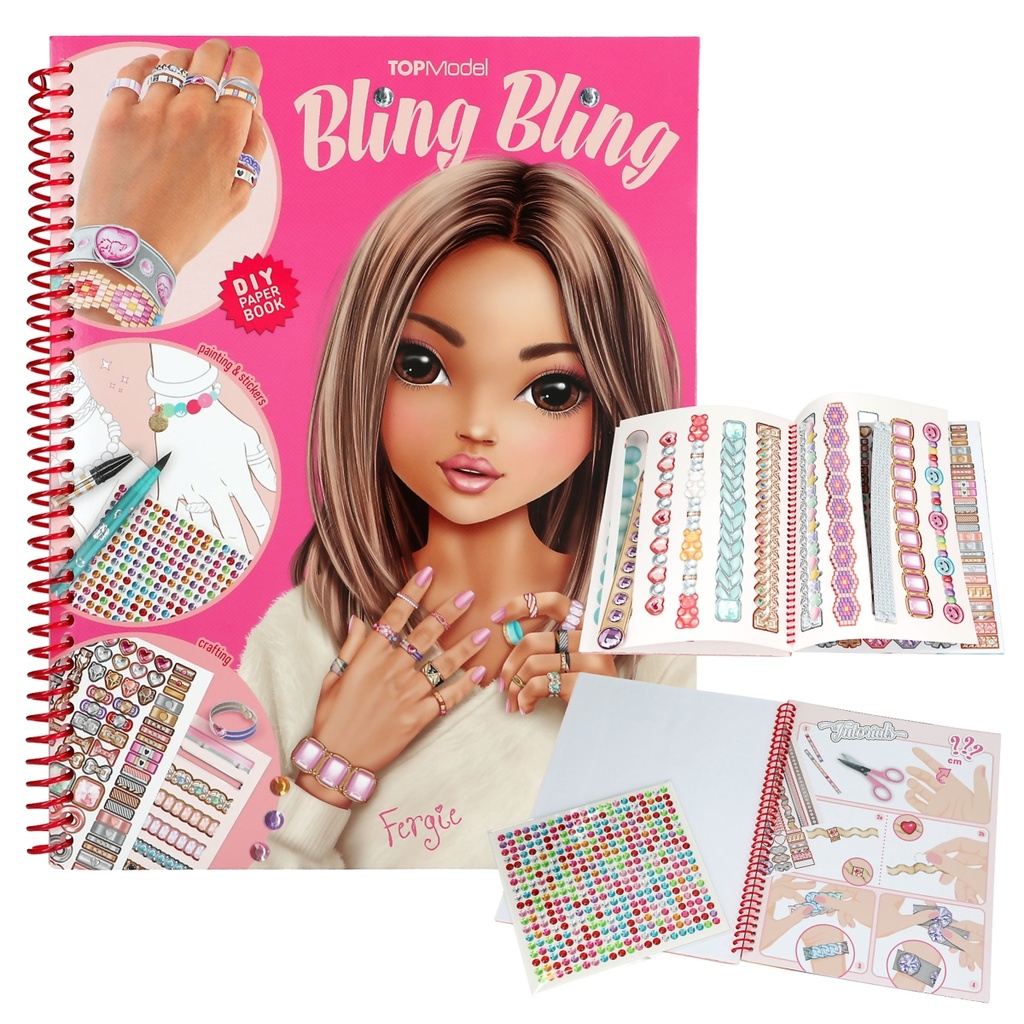 [4010070710361] TOPModel Create Your BLING BLING Colouring Book, Jewellery