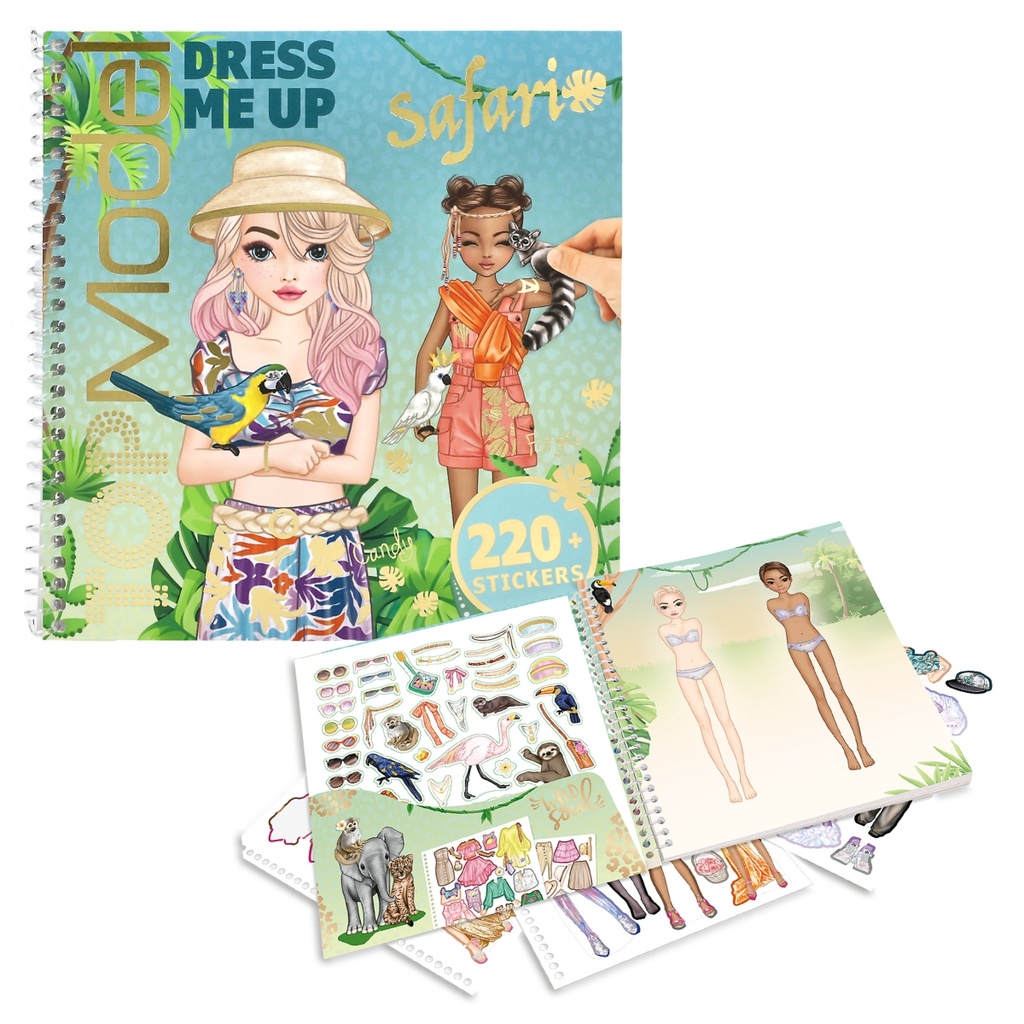 [4010070712365] TOPModel Dress Me Up Stickerbook Safari