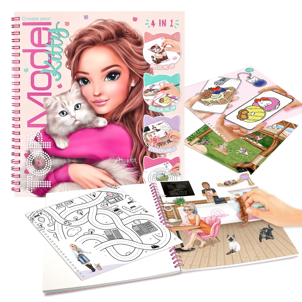 [4010070746698] Create Your TOPModel Kitty Colouring Book