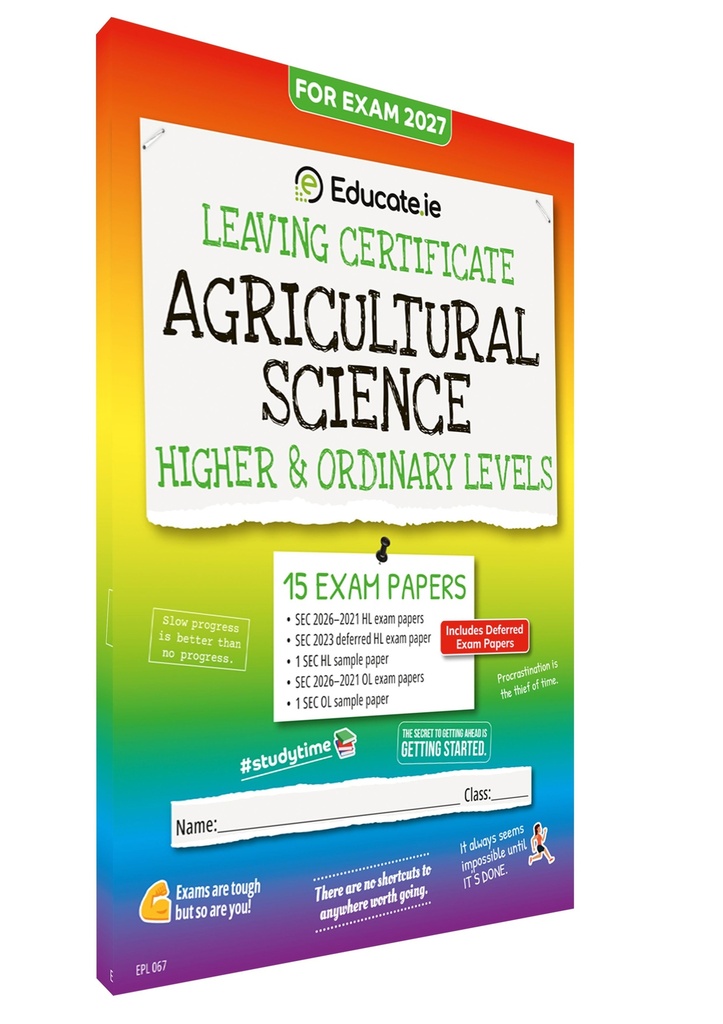 [9781917848725] 2027 Educate.ie Agricultural Science LC HL & OL Exam Papers