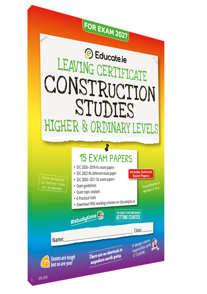 [9781917848787] 2027 Educate.ie Construction Studies LC HL & OL Exam Papers