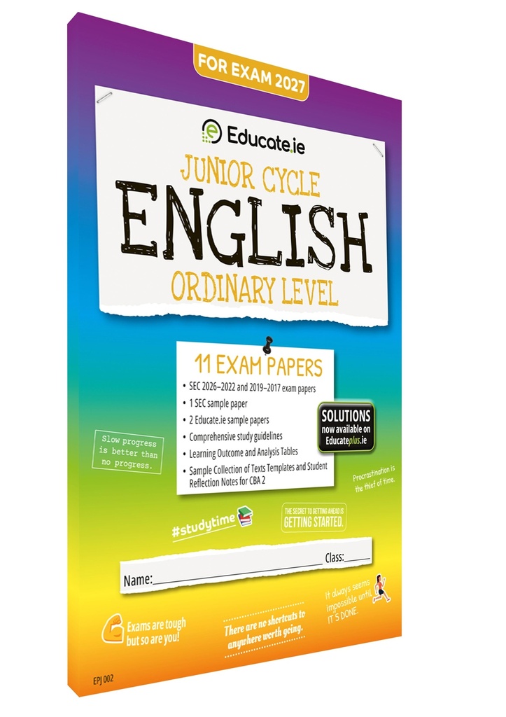 [9781917848398] 2027 Educate.ie English JC OL Exam Papers