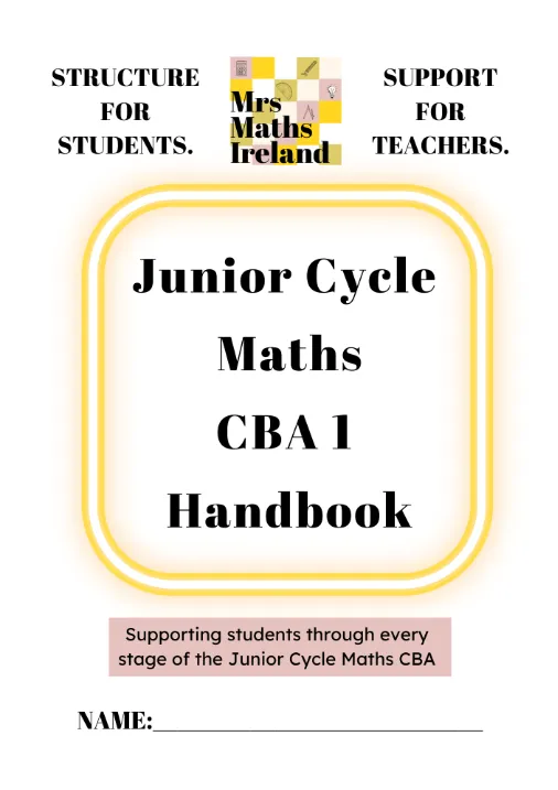 Junior Cycle Maths CBA 1 Handbook