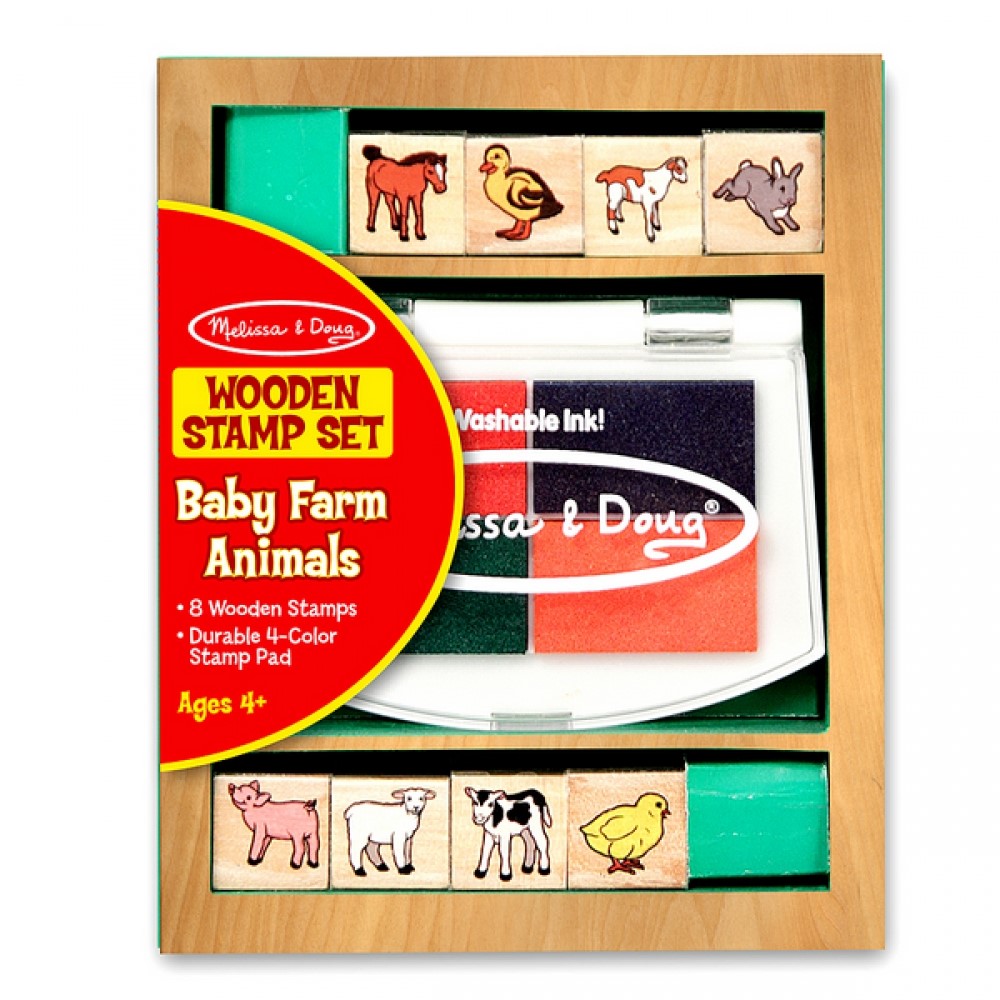 Baby Farm Animals Stamp Set Melissa and Doug