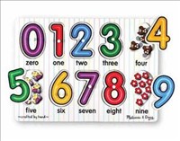 SEE-INSIDE NUMBERS PEG PUZZLE Melissa and Doug (Jigsaw)