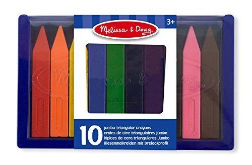 * Jumbo Triangular Crayons 10Pcs Melissa and Doug