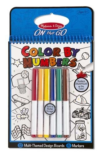 * Colour By Numbers On The Go Blue Melissa and Doug