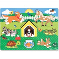 Wooden Peg Puzzle Pets (Jigsaw)