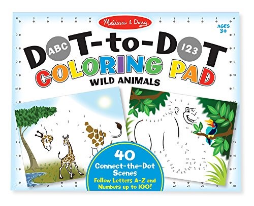 Dot to Dot Colouring Pad - Wild Animals Melissa and Doug