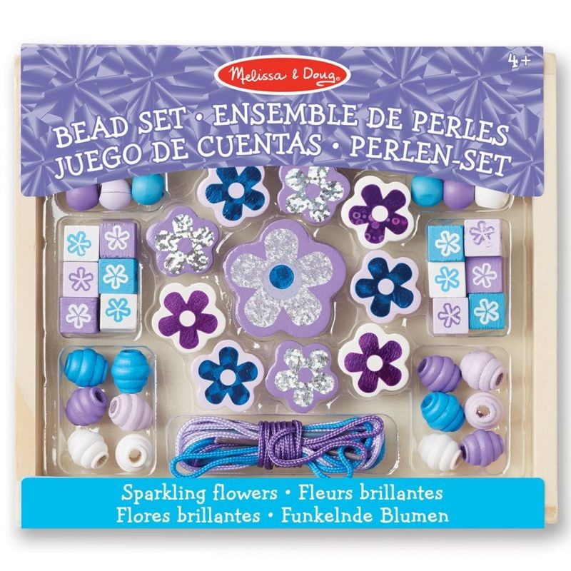 Sparkling Flowers Bead Set Wooden Melissa and Doug