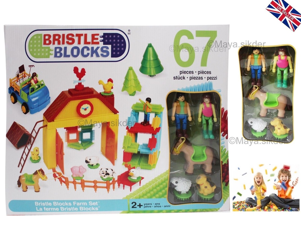 Bristle Blocks Farm Set (67 Pieces)