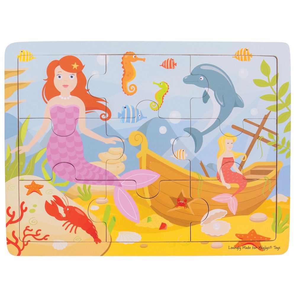 Puzzle Mermaid Tray 9pcs Bigjigs (Jigsaw)