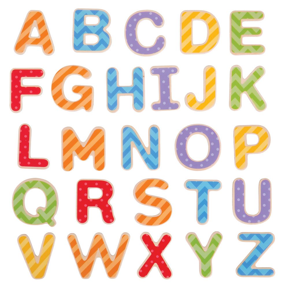 Wooden Magnets Uppercase Letters Bigjigs